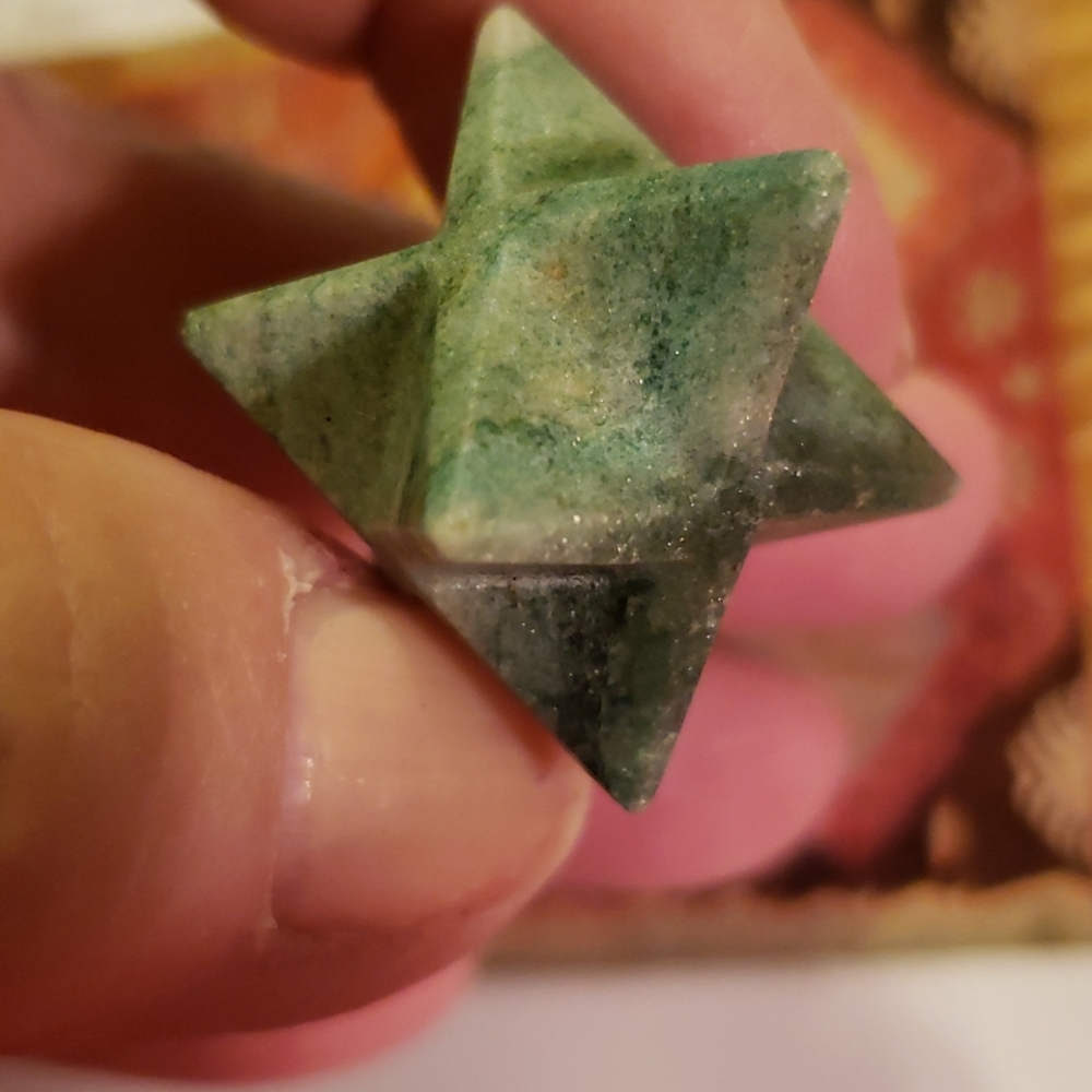 Yantra Tetrahedron Variscite Merkaba star SEE below